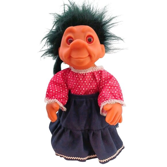 Extremely Rare Large 15" 1984 Nettie Tico Troll Doll All Original Dam Trolls - Picture 3 of 11